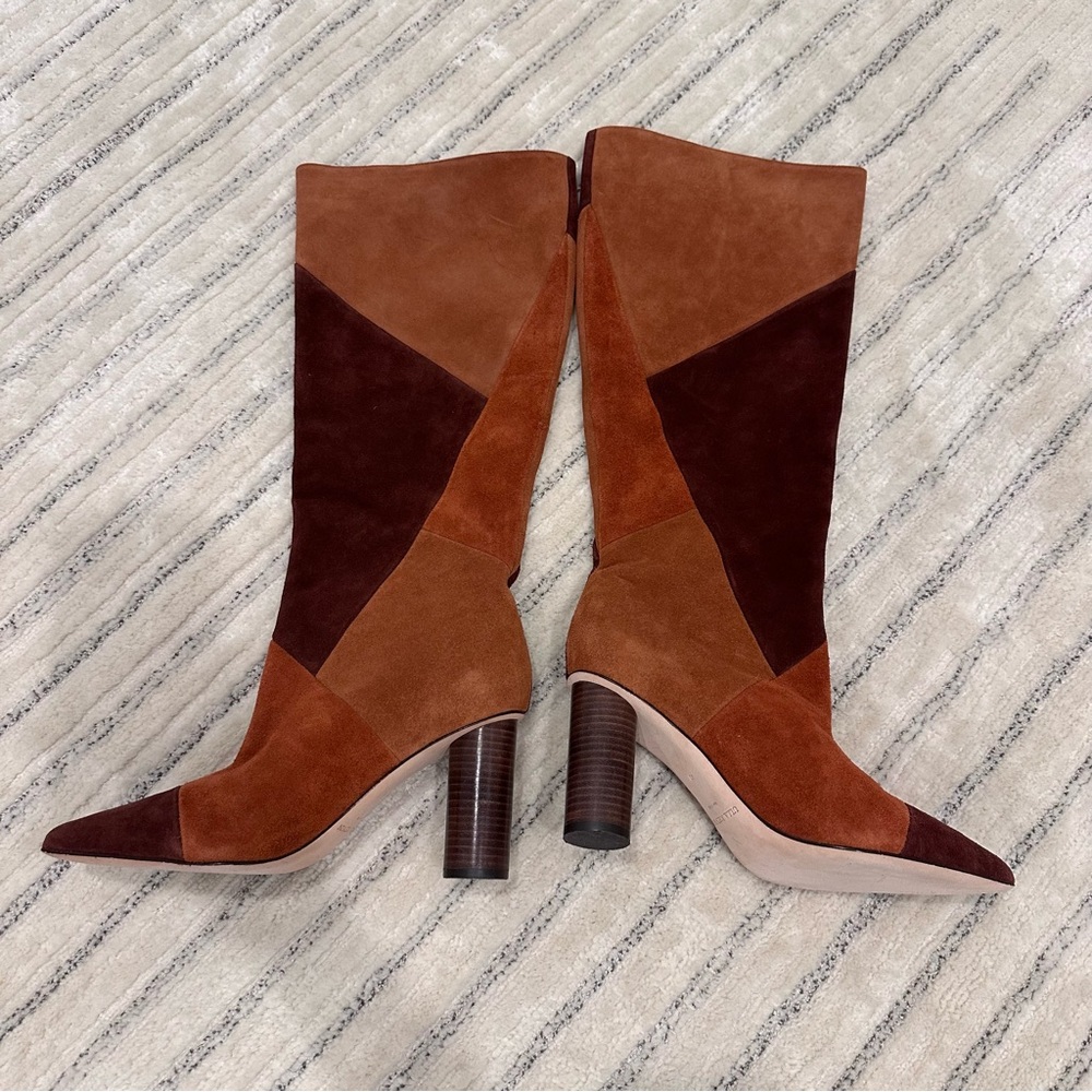 Stylish Brown and Tan Women's suede Boots